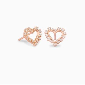 Kendra Scott Ari Heart Rose Gold Stud Earrings
